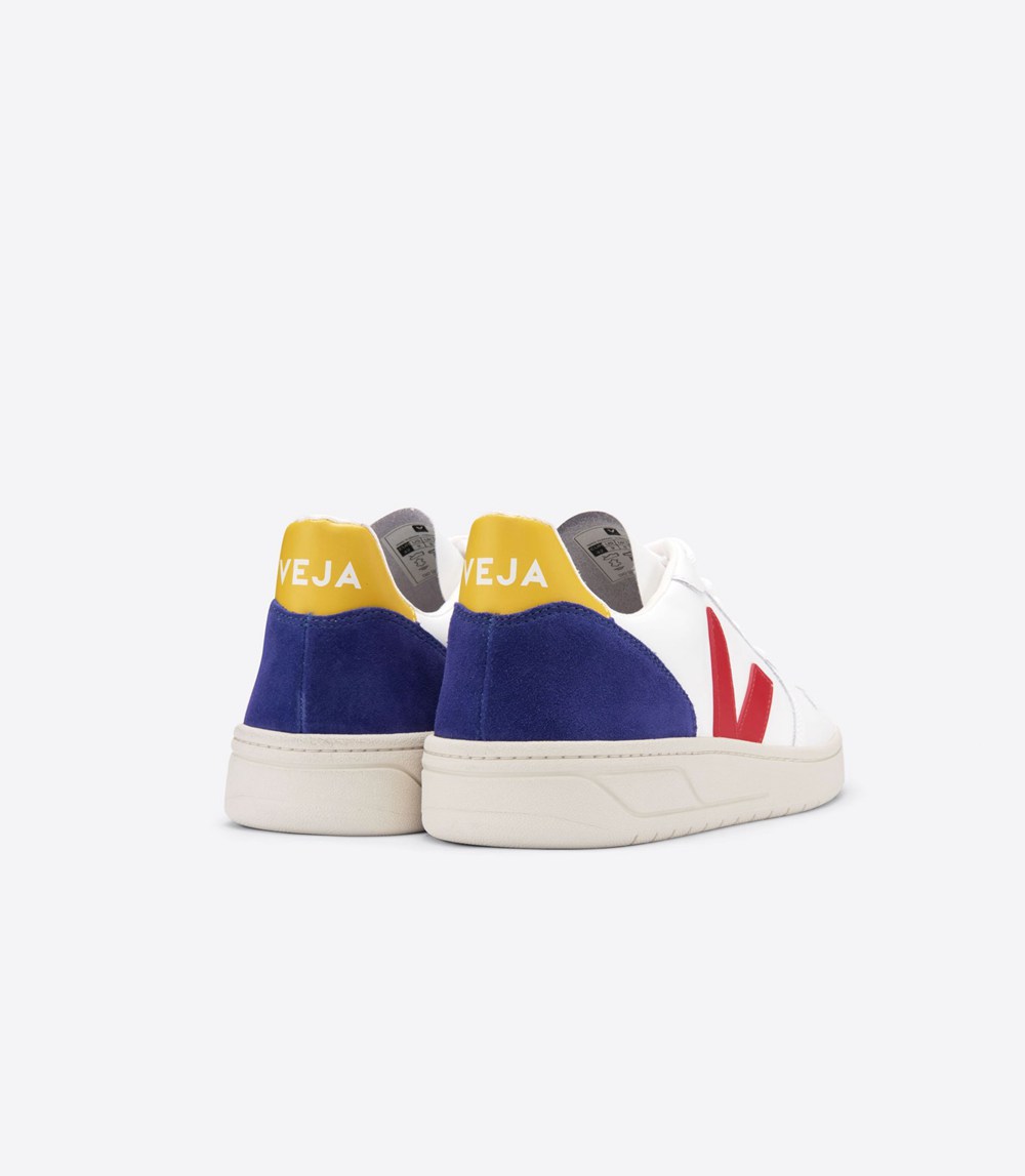 Veja Sneakers Womens - V-10 Leather - White - 0695POMIE